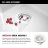 30&rdquo; Granite Composite Workstation Kitchen Sink Drop-In Top Mount Single Bowl with WorkFlow&trade; Ledge and Accessories in White